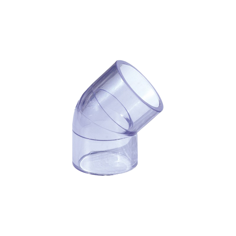 PVC شفاف 45°الكوع